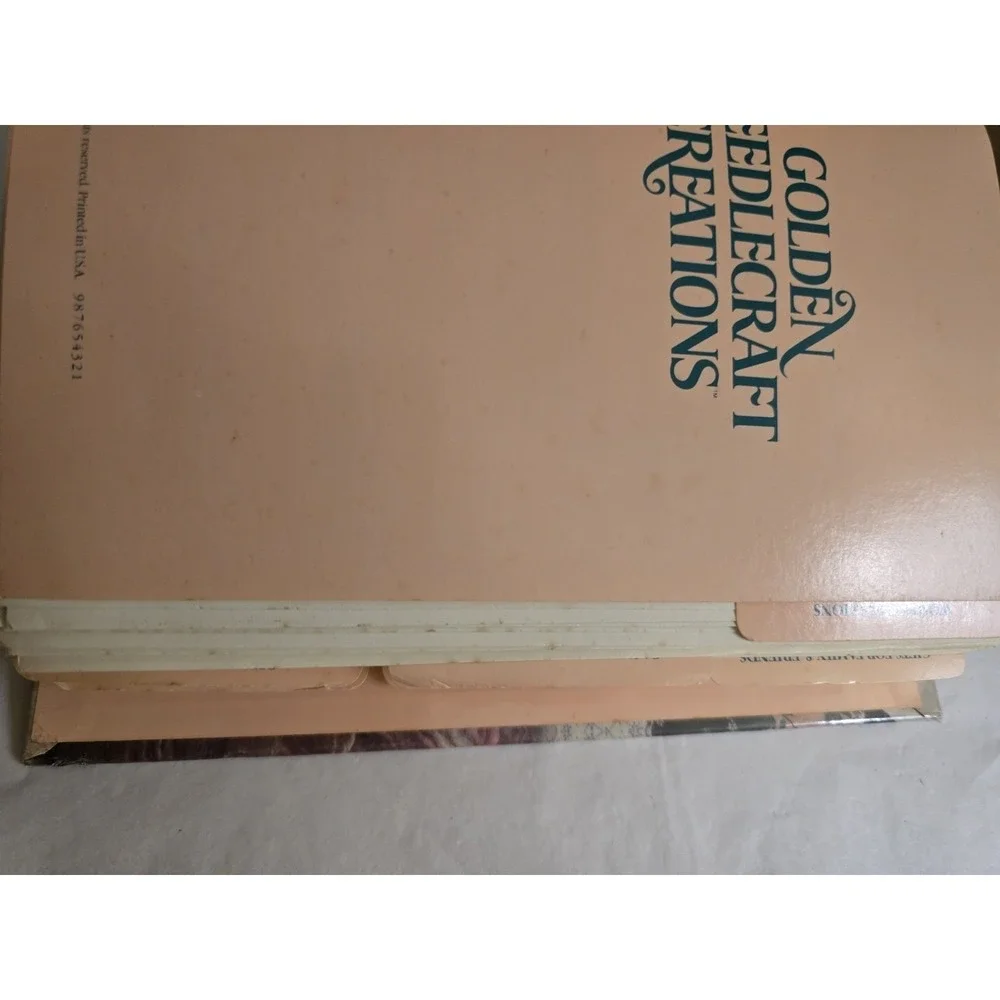 Vintage 1989 Golden Needlecraft Creations Patterns Crochet in a 2 Binder set